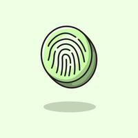 Fingerprint Scanning Biometric Security Authentication Concept vector