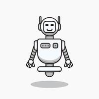 Robot Assistant Futuristic Artificial Intelligence Helper Concept vector