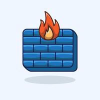 Firewall Cybersecurity Protection Digital Data Security Concept vector
