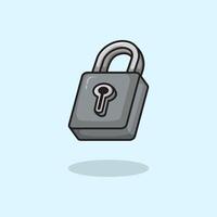 illustration of a digital padlock symbolizing cybersecurity and data protection Featuring a modern lock design vector
