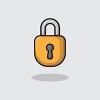 illustration of a digital padlock symbolizing cybersecurity vector