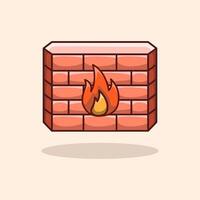 illustration of a firewall with digital grid elements representing network protection and cybersecurity defense vector