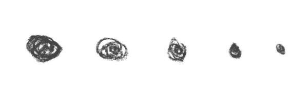 Set of scribbles textures. Monochrome crayon pen different sizes, shapes and densities vector