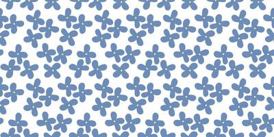 Forget me not spring flower seamless pattern. Floral simly print. vector