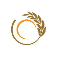 Stylized Wheat logos element symbol design vector
