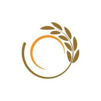 Wheat logos element symbol vector
