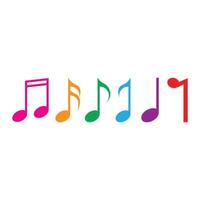 Musical notes on a white background vector