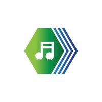 Simple colorful musical notes on a white background vector