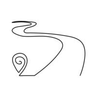 Abstract Signpost Line Art Style vector