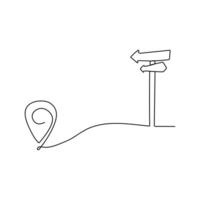 Road sign icon for city and terrain. Drawn from simple shapes. Tourism. vector