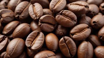 a close-up photo of a fresh bunch of coffee beans