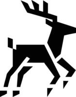 Abstract geometric deer prances forward gracefully, embodying modern minimalism and simple, elegant style vector
