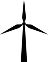 A solitary silhouette shows the simplicity of wind energy using a solid shape vector
