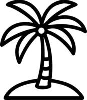 Isolated silhouette of a stately palm tree showcases its intricate fronds and textured trunk vector
