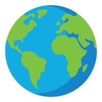 Globe earth showing continents and oceans vector