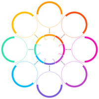 Infographic with 8 steps, options. png