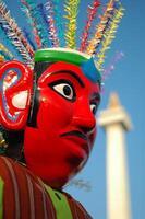 Ondel-ondel the traditional giant puppet from Jakarta - Indonesia vertical photo