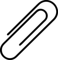 Paperclip line drawing showcases simplicity and functional design on the clean white canvas vector