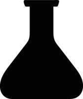Silhouette of a scientific flask exhibits the simple, yet elegant chemical apparatus form vector