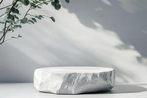 White podium product 3d background photo