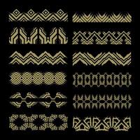 Royal Golden Geometric Futuristic Element Collection vector