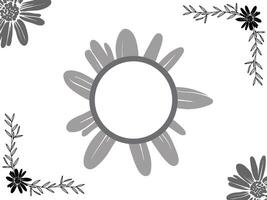 Minimalist flower frame design vector