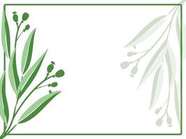 Leafy Elegance Frame vector