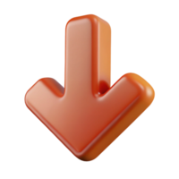 Red arrow icons with glossy upload and download buttons for web and technology design png