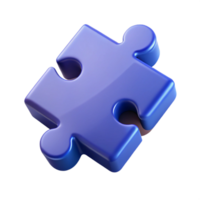 A blue 3D puzzle piece represents a vital connection in the jigsaw of business strategy, symbolizing a key part of the solution png