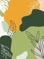 abstract botanical illustration vector