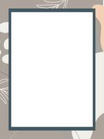 Botanical Plant Frame Layout vector