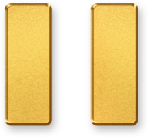 Gold Pause Icon 3D Glossy Golden Pause Symbol with Metallic Shine and Shadowed Effect for Media Controls, Playback, and Audio Streaming Applications png