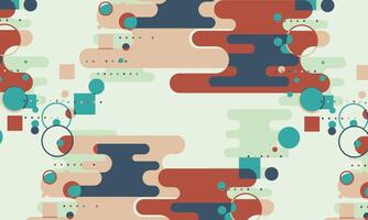 A colorful abstract pattern with circles and shapes vector