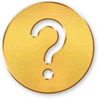 Gold Question Mark Icon 3D Gold Metallic Question Symbol with Glossy Finish and Shadowed Look for Help Center, Inquiry, Troubleshooting, and Assistance Purposes png