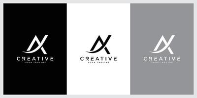 Initial AX, XA Alphabets Letters Logo Monogram . vector