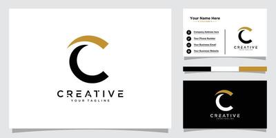C Letter Initial Logo Design Template. vector