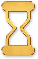 Gold Countdown Icon 3D Glossy Golden Timer Symbol with Metallic Shine and Shadowed Effect for Time Tracking, Event Reminders, and Digital Clock Concepts png