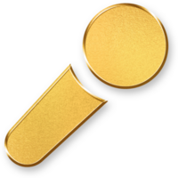 Gold Audio Communication Icon 3D Glossy Golden Soundwave and Speech Bubble Symbol with Metallic Shine and Shadowed Style for Voice Messaging, Phone Chat, and Call Interaction Concepts png