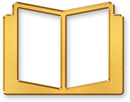 Gold Education Icon 3D Glossy Golden Graduation Cap Symbol with Metallic Shine and Shadowed Style for Learning, Academic Achievement, and School Related Design Concepts png