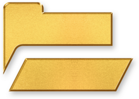Gold Folder Icon 3D Glossy Golden Folder Symbol with Metallic Shine and Shadowed Effect for Document Management, File Organization, and Data Storage Design Concepts png