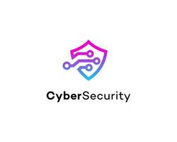 Cybersecurity Shield Digital Data Protection, Network Security, System Safety vector