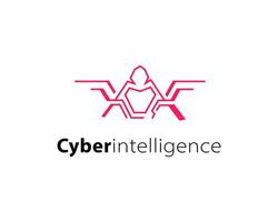 Cyberintelligence Network Security Digital Abstract Logo Design vector