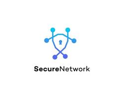 Secure Network Protection Digital Shield, Key, Data Safety, Online Privacy vector