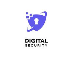 Digital Security Shield Global Data Protection, Keyhole Privacy vector