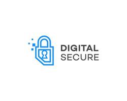 Digital Secure Data Protection Online Privacy Lock Icon vector