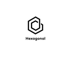 Abstract Hexagonal Logo Design Geometric, Minimalist, Modern, Simple, Clean, Elegant, , Line vector