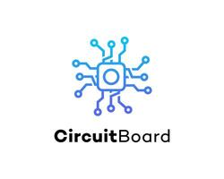 Circuit Board Technology Microchip Connections, Digital Innovation vector