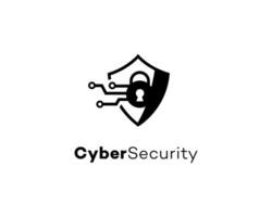 Cybersecurity Shield Digital Lock, Data Protection, Network Security vector