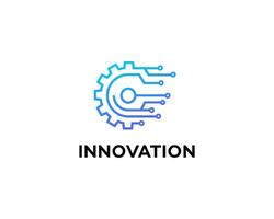 Innovative Technology Gear Circuitry Design Development Solution vector
