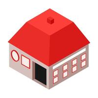 Red House Isometric vector